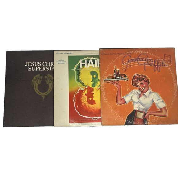 Other - 3 Vintage 1970s Soundtrack Records Jesus Christ Superstar Hair American Graffiti